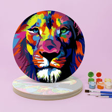 Charger l&#39;image dans la galerie, Peinture par numéros Sets de Table 20 cm (6 pièces) - Animal Pop Art