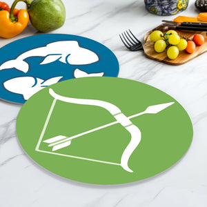 Peinture par numéros Sets de Table 20 cm (12 pièces) - Série Signes du Zodiaque 1