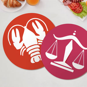 Peinture par numéros Sets de Table 20 cm (12 pièces) - Série Signes du Zodiaque 1