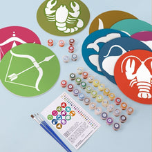 Charger l&#39;image dans la galerie, Peinture par numéros Sets de Table 20 cm (12 pièces) - Série Signes du Zodiaque 1