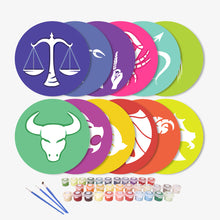 Charger l&#39;image dans la galerie, Peinture par numéros Sets de Table 20 cm (12 pièces) - Série Signes du Zodiaque 2