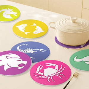 Peinture par numéros Sets de Table 20 cm (12 pièces) - Série Signes du Zodiaque 2