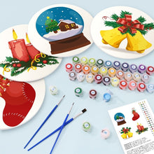 Charger l&#39;image dans la galerie, Peinture par numéros Sets de Table 20 cm (4 pièces) - Thème de Noël 2