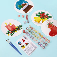 Charger l&#39;image dans la galerie, Peinture par numéros Sets de Table 20 cm (4 pièces) - Thème de Noël 2