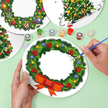 Charger l&#39;image dans la galerie, Peinture par numéros Sets de Table 20 cm (4 pièces) - Couronne de Noël