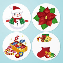 Charger l&#39;image dans la galerie, Peinture par numéros Sets de Table 20 cm (4 pièces) - Thème Bonhomme de Neige Figured&#39;Art