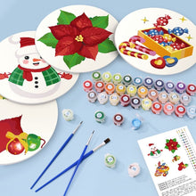 Charger l&#39;image dans la galerie, Peinture par numéros Sets de Table 20 cm (4 pièces) - Thème Bonhomme de Neige