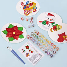 Charger l&#39;image dans la galerie, Peinture par numéros Sets de Table 20 cm (4 pièces) - Thème Bonhomme de Neige