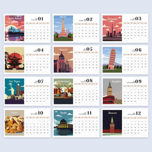 Calendrier Peinture par Numéros 2026 - Monuments célèbres
