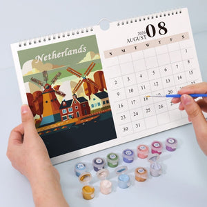 Calendrier Peinture par Numéros 2026 - Monuments célèbres