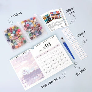 Calendrier Peinture par Numéros 2026 - Monuments célèbres