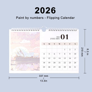 Calendrier Peinture par Numéros 2026 - Monuments célèbres