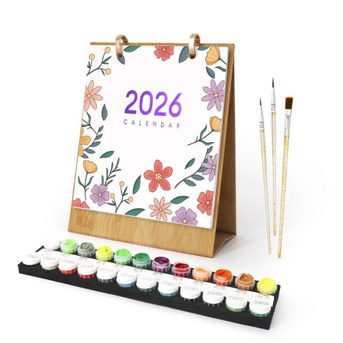 Calendrier Peinture par Numéros 2026 - Fleurs de saison Figured'Art