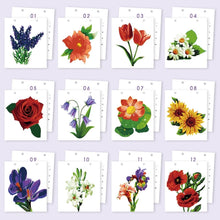 Charger l&#39;image dans la galerie, Calendrier Peinture par Numéros 2026 - Fleurs de saison