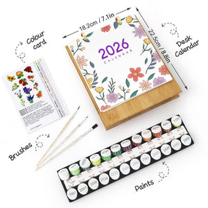 Calendrier Peinture par Numéros 2026 - Fleurs de saison