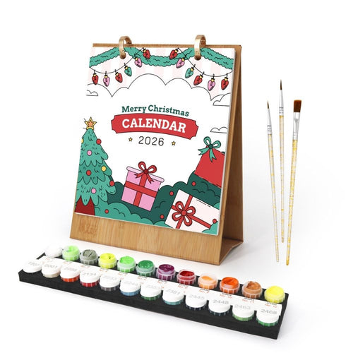 Calendrier Peinture par Numéros 2026 - Icônes classiques de Noël Figured'Art