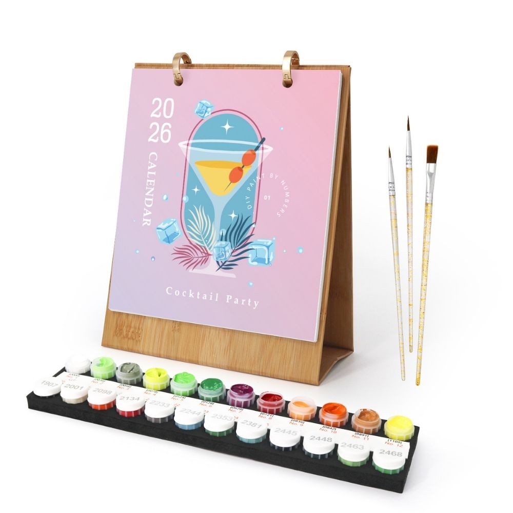 Calendrier Peinture par Numéros 2026 - Boissons cocktails Figured'Art