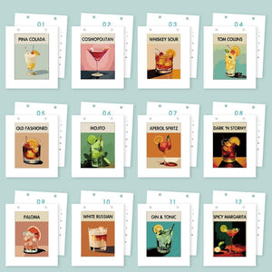 Calendrier Peinture par Numéros 2026 - Cocktails classiques