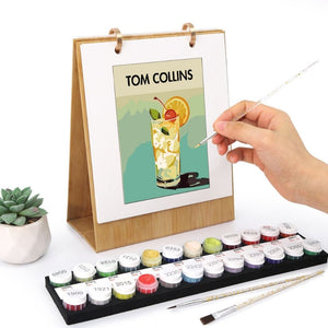 Calendrier Peinture par Numéros 2026 - Cocktails classiques