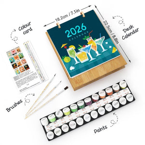 Calendrier Peinture par Numéros 2026 - Cocktails classiques