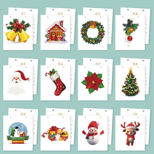 Calendrier Peinture par Numéros 2026 - Icônes de la période de Noël