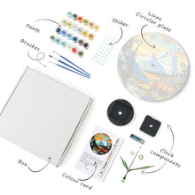 Charger l&#39;image dans la galerie, Horloge Peinture par Numéros - Montagne au Crépuscule