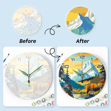 Charger l&#39;image dans la galerie, Horloge Peinture par Numéros - Montagne au Crépuscule