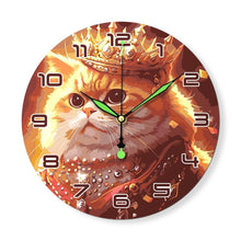 Charger l&#39;image dans la galerie, Horloge Peinture par Numéros - Chat Royal