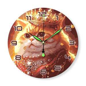 Horloge Peinture par Numéros - Chat Royal