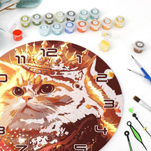 Charger l&#39;image dans la galerie, Horloge Peinture par Numéros - Chat Royal