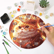 Charger l&#39;image dans la galerie, Horloge Peinture par Numéros - Chat Royal