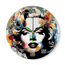 Charger l&#39;image dans la galerie, Horloge Peinture par Numéros - Portrait de Marilyn