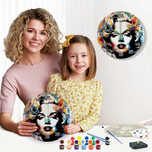 Charger l&#39;image dans la galerie, Horloge Peinture par Numéros - Portrait de Marilyn