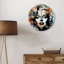 Charger l&#39;image dans la galerie, Horloge Peinture par Numéros - Portrait de Marilyn