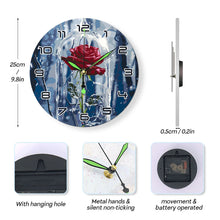 Charger l&#39;image dans la galerie, Horloge Peinture par Numéros - Rose Enchantée