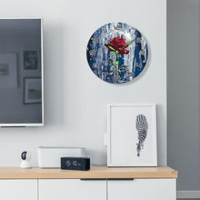 Charger l&#39;image dans la galerie, Horloge Peinture par Numéros - Rose Enchantée