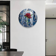 Charger l&#39;image dans la galerie, Horloge Peinture par Numéros - Rose Enchantée