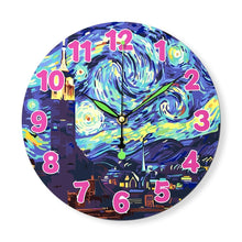 Charger l&#39;image dans la galerie, Horloge Peinture par Numéros - La Nuit étoilée