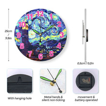 Charger l&#39;image dans la galerie, Horloge Peinture par Numéros - La Nuit étoilée