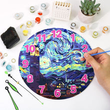 Charger l&#39;image dans la galerie, Horloge Peinture par Numéros - La Nuit étoilée