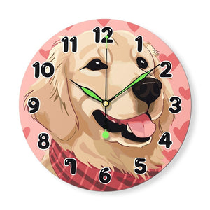 Horloge Peinture par Numéros - Chien Adorable