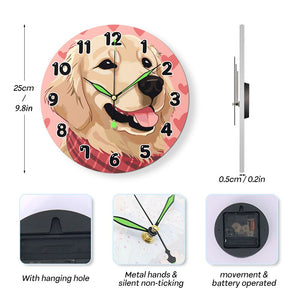 Horloge Peinture par Numéros - Chien Adorable