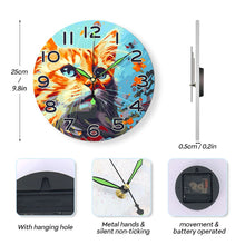 Charger l&#39;image dans la galerie, Horloge Peinture par Numéros - Chat Curieux
