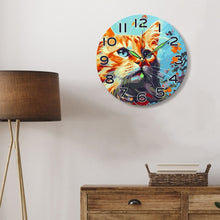 Charger l&#39;image dans la galerie, Horloge Peinture par Numéros - Chat Curieux