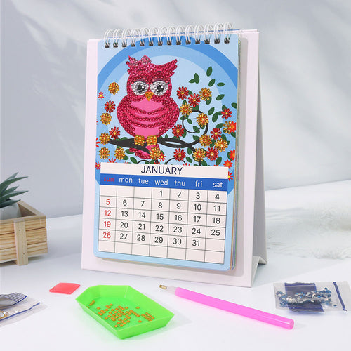 Calendrier de bureau DIY Art Diamond Painting 2025