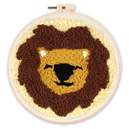Punch Needle Lion mignon