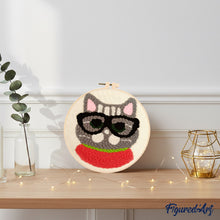 Charger l&#39;image dans la galerie, Punch Needle Chat intello