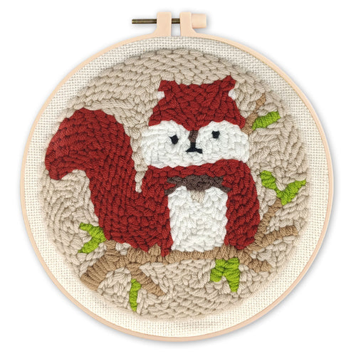 Punch Needle Écureuil mignon