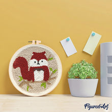 Charger l&#39;image dans la galerie, Punch Needle Écureuil mignon