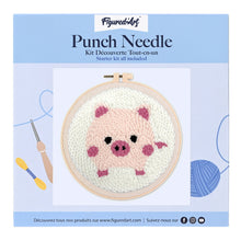 Charger l&#39;image dans la galerie, Punch Needle Cochon rose